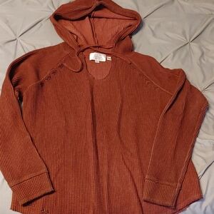 Panhandle Rust Hooded Cardigan